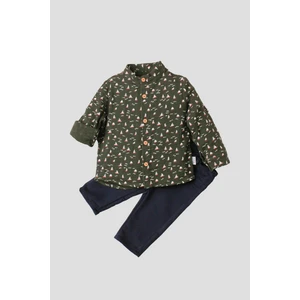 Chicsy Baby Yelken Desenli Müslin Gömlekli 2'li Alt Üst Takım