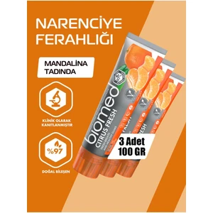 Cıtrus Fresh Diş Macunu Ağız Kokusu Etkili Narenciye Doğal Bitkisel Florürsüz Vegan 3 Adet