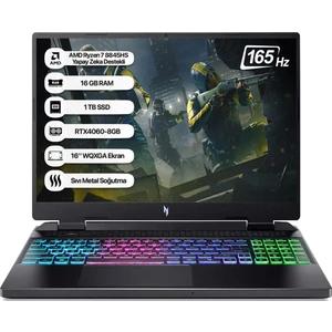 Nitro 16 AN16-42 Amd R7 8845HS 16GB 1tb SSD RTX4060-8GB Dos 16" Wqxga 165Hz Taşınabilir Bilgisayar NH.QSKEY.001