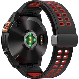 Garmin Fenix 7x / 7x Pro Watchband Quickfit Manyetik Toka Silikon Bant (Yurt Dışından)