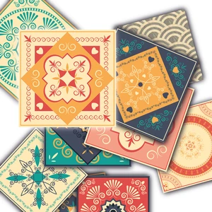 Kendinden Yapışkanlı Mandala Desenli Pvc Karo 10 x 10 cm 20'li Paket