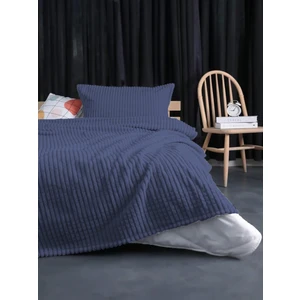Merinos Modern Line 2 Parça Tek Kişilik Battaniye Seti - Lacivert