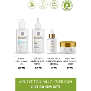 Akneye Eğilimli Ciltler İçin Cilt Bakım Seti -4'lü