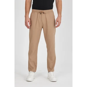 TheSeason Erkek Bej Renk Beli Lastikli Kaliteli Rahat Kesim Jogger Pantolon