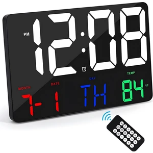 Dijital Duvar Saati Renkli Uzaktan Kumandalı Hd LED Ekran