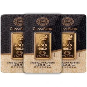 Rimagold 3 Adet 10 gr 24 Ayar Iar Gram Altın