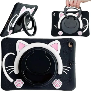 Ipad Air 6 air 5 Nesil air 4 Uyumlu 10.9 Inç Çocuklara Özel Silikon Standlı Asklılı Kılıf