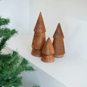 Beige & Stone X Den.Interiors Yılbaşı Dekoratif Çam Ağacı 3'lü Set Kahverengi