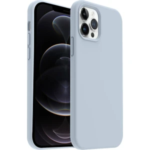 Apple iPhone 12 Pro Max Kılıf Lansman Premium Silinebilir Açık Mavi Silikon