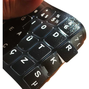 Türkçe F Klavye Etiketi - Notebook ve Pc Klavyeleri Için Dayanıklı Mat Pvc Etiketler