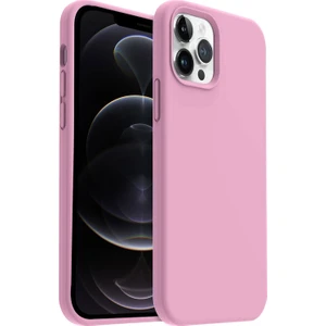 Apple iPhone 12 Pro Max Kılıf Lansman Premium Silinebilir Pembe Silikon