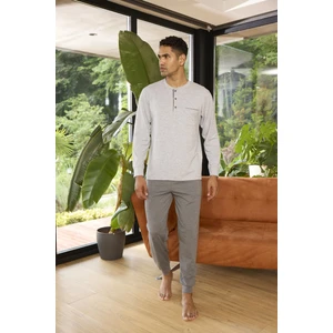 Midi Yaka %100 Pamuk Erkek Pijama Takımı 9244