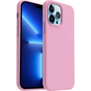 Apple iPhone 13 Pro Max Kılıf Lansman Premium Silinebilir Pembe Silikon