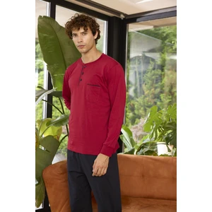 Midi Yaka  Pamuk Erkek Pijama Takımı 9244