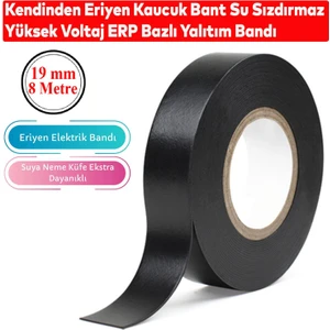 Eriyen Bant Elektrikçi Bandı Kablo Bantı Su Geçirmez Su Altı Yapışkanlı Kauçuk Su Yalıtım