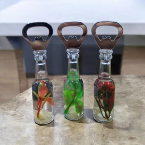 2 Adet Magnetli Dolaba Yapışan Çiçek Motifli Sulu Açacak Kola Gazoz Açacağı