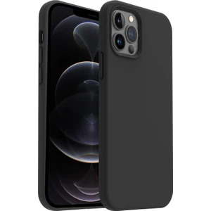 Apple iPhone 12 Pro Max Kılıf Lansman Premium Silinebilir Siyah Silikon