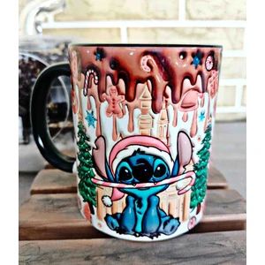 Mugs And Love Stitch Yılbaşı Partisi Md7 Porselen Kupa