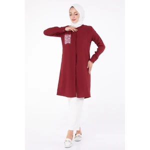 Bordo Tesettür Tunik 13123