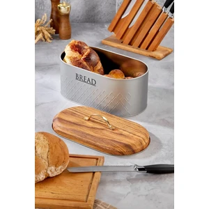 Bambu Görünümlü Kapak Metal Ekmeklik(Yeni Desenli)