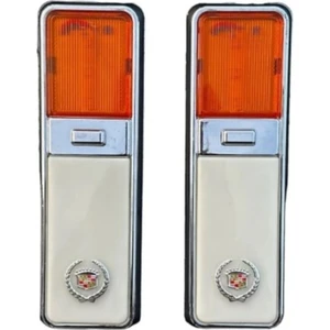 Ahmet Otomotiv (2 Adet)  Cadillac Gazetelik Turuncu-Beyaz Çiftcam 12V-24V