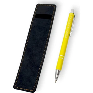 Öğretmenler Günü Özel Hediye Isme Özel El Yapımı Deri Kalem Kılıfı ve Isme Özel Tükenmez Kalem