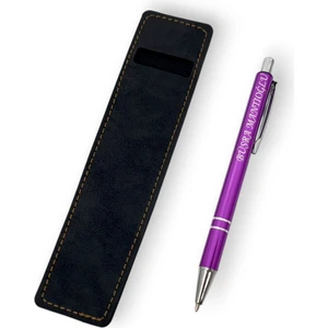 Öğretmenler Günü Özel Hediye Isme Özel El Yapımı Deri Kalem Kılıfı ve Isme Özel Tükenmez Kalem