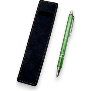 Öğretmenler Günü Özel Hediye Isme Özel El Yapımı Deri Kalem Kılıfı ve Isme Özel Tükenmez Kalem