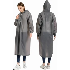 Kadın Rüzgar Geçirmez Kapüşonlu Yağmurluk Eva Yağmurluk