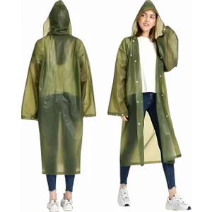 Kadın Rüzgar Geçirmez Kapüşonlu Yağmurluk Eva Yağmurluk