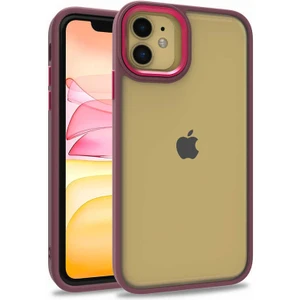 iPhone 11 Kılıf Flora Kamera Çıkıntılı Arkası Şeffaf Köşeleri Parlak Renkli Işlemeli Flora Kapak