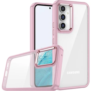 Samsung Galaxy A24 Kılıf Kamera Çıkıntılı Arkası Şeffaf Köşeleri Parlak Renkli Işlemeli Flora Kapak