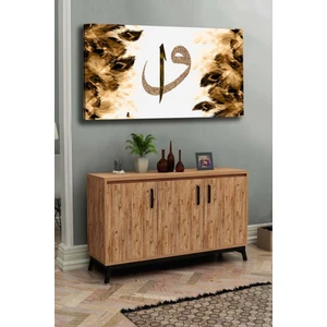Prime Concept Kanvas Duvar Tablosu Elif Vav Temalı Dekoratif Tablo Polyester Kumaş