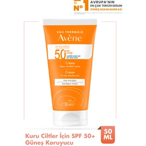 Fragrance-Free Cream Kuru Ciltler İçin Güneş Koruyucu 50 ml