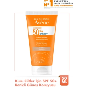 Tinted Cream SPF 50 + Kuru Ciltler için Renkli Güneş Koruyucu 50 ml