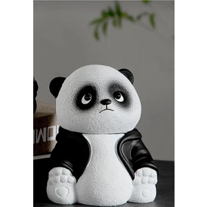 Taşdevri Life Dekoratif Kapaklı Sevimli Panda Küllük, Kültablası