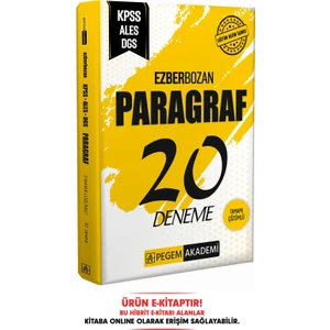 Ezberbozan KPSS ALES DGS Paragraf 20 Deneme E-Kitap