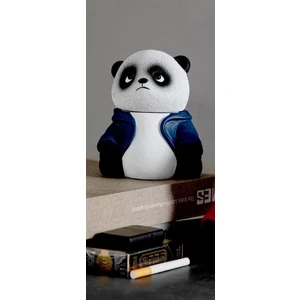 Taşdevri Life Dekoratif Kapaklı Sevimli Panda Küllük, Kültablası Lacivert