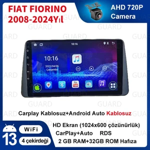 Fıat Fiorino 2008-2024Yıl Android Kablosuz Carplay Navigasyon Multimedya 9 Inch Ekran 2G Ram 32GB Hafıza