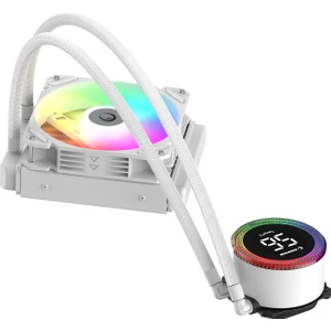 Helıos C13 Beyaz 120MM LGA1700/AM5 Soket Sıvı Soğutmalı Cpu Fan Sıcaklık Göstergeli