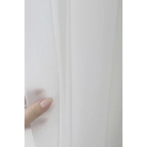 Belle Cose Pileli Kısa Tül Perde Kalorifer Petek Üstü Düz Tül Perde Kırık Beyaz (1x2,5 Pile)