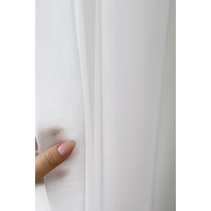 Belle Cose Pileli Kısa Tül Perde Kalorifer Petek Üstü Düz Tül Perde Beyaz (1x2,5 Pile)