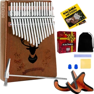 KLX-880-PAK Hakiki Ağaç Kalimba 17 Tuşlu Full Set (Stant ve Hediye Kutulu)