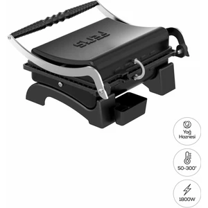 Döküm Tost Makinesi Siyah