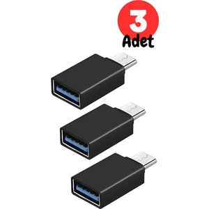 Mn6 X5 Type-C USB Otg/ 3 Adet /yüksek Hızlı Veri Aktarımı USB 3.0 Otg Dönüştürücü.mini Otg Çevirici Adaptör