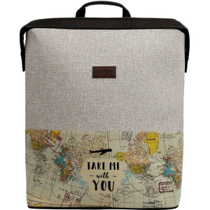 Unisex Vegan Gri Sırt Çantası - Take Me With You Tasarım