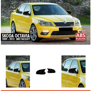 Nam Tuning Skoda Octavia Batman Yarasa Ayna Kapağı 2009-2013 Parlak Siyah