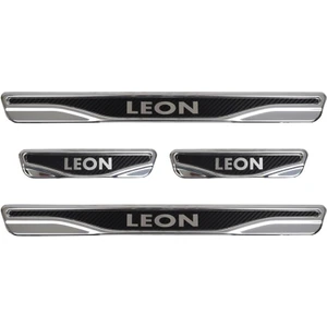 Seat Leon Uyumlu 4 Parça Iç Kapı Eşiği Karbon Krom Abs