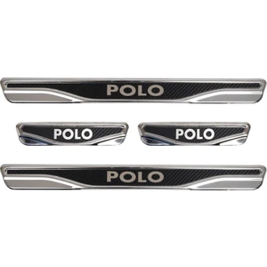 Vw Polo Uyumlu 4 Parça Iç Kapı Eşiği Karbon Krom Abs