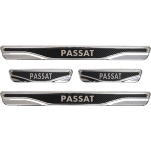 Vw Passat Uyumlu 4 Parça Iç Kapı Eşiği Karbon Krom Abs